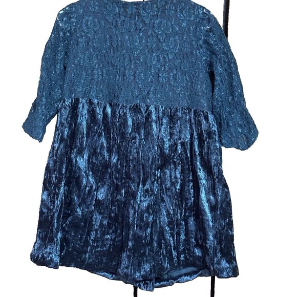 VTG Lil Byer California Girl Green Christmas Velvet/Lace Dress Size 3T Made USA - Picture 2 of 10